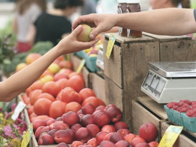 Going to a farmers market