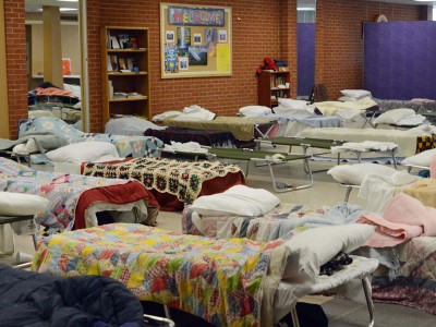 Going to a homeless shelter