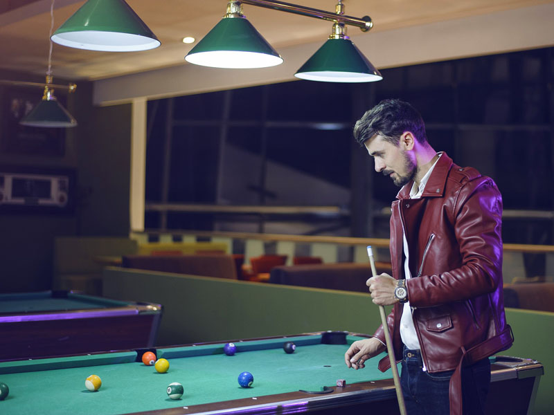 playing pool