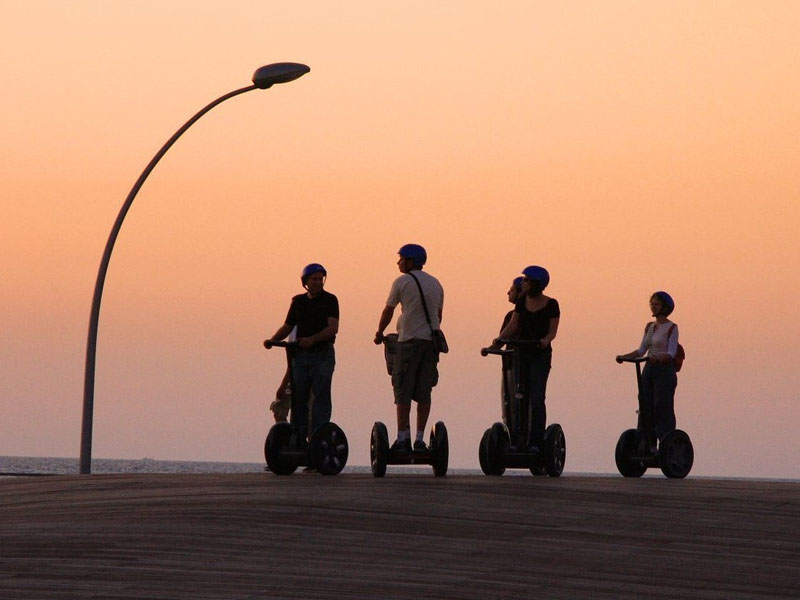 Riding segways